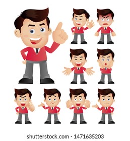 Business people expressions with different faces