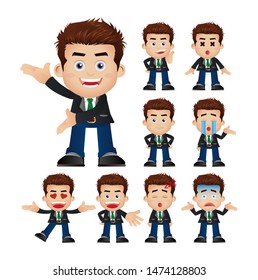 Business people expressions with different faces