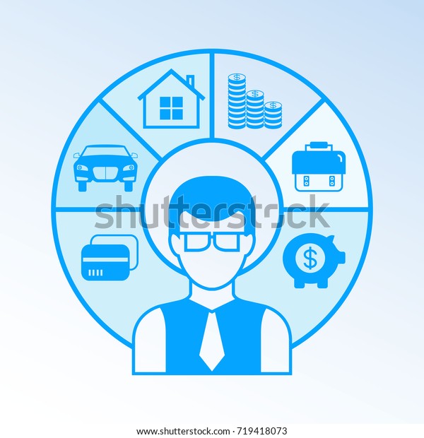 business people and finance icons for personal
finance concept