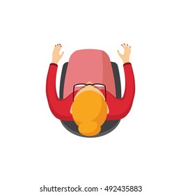 Business people flat icons.Male and female faces.Workplace.