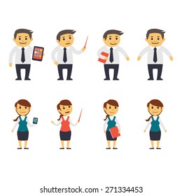 Business People - Flat illustration, eps 10 no transparencies. 