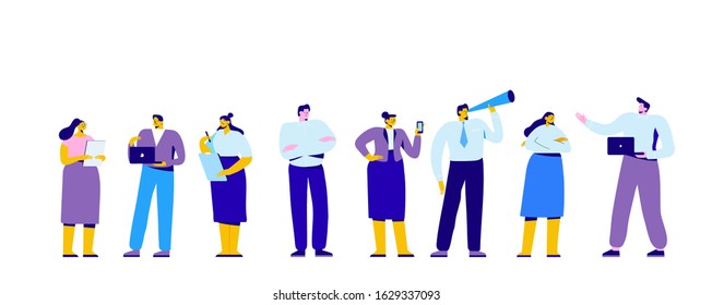 Business people flat vector characters