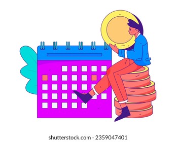 Ilustración de la operación de concepto de vectores planos para personas de negocios
