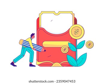 Business People Flat Vector Concept Operation Hand Drawn Illustration
