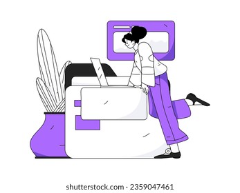 Geschäftsleute Flaches Vektorkonzept, handgezeichnete Illustration
