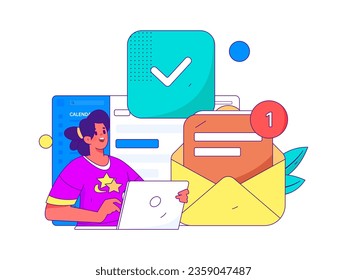 Geschäftsleute Flaches Vektorkonzept, handgezeichnete Illustration
