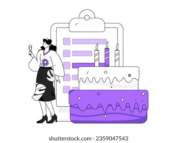 Business People Flat Vector Concept Operation Hand Drawn Illustration
