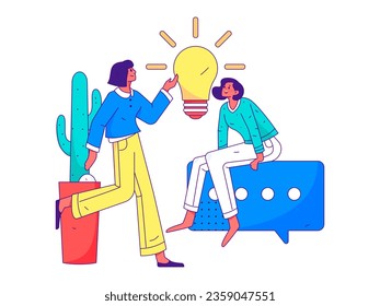 Business People Flat Vector Concept Operation Hand Drawn Illustration
