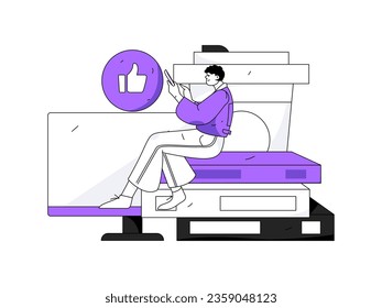 Ilustración de la operación de concepto de vectores planos para personas de negocios

