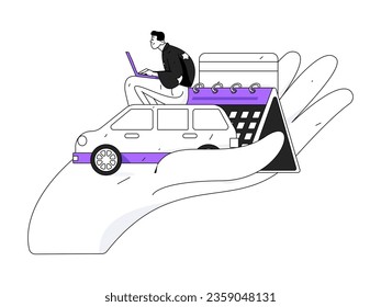Geschäftsleute Flaches Vektorkonzept, handgezeichnete Illustration
