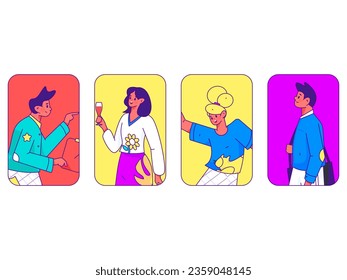 Ilustración de la operación de concepto de vectores planos para personas de negocios
