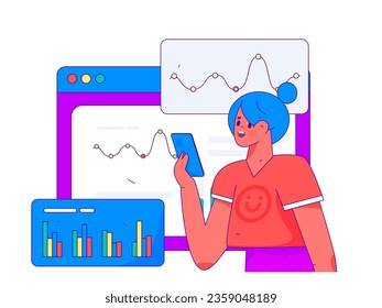 Ilustración de la operación de concepto de vectores planos para personas de negocios
