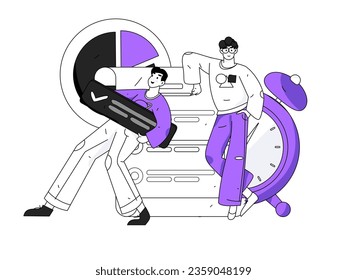 Ilustración de la operación de concepto de vectores planos para personas de negocios
