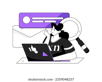 Business People Flat Vector Concept Operation Hand Drawn Illustration
