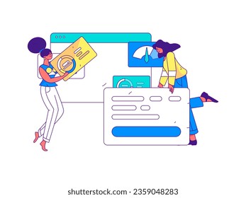 Business People Flat Vector Concept Operation Hand Drawn Illustration
