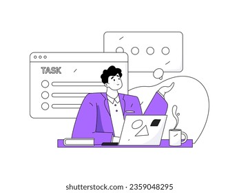 Ilustración de la operación de concepto de vectores planos para personas de negocios
