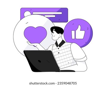 Business People Flat Vector Concept Operation Hand Drawn Illustration
