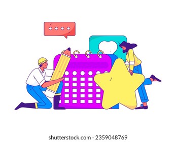 Ilustración de la operación de concepto de vectores planos para personas de negocios
