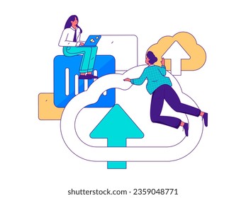 Ilustración de la operación de concepto de vectores planos para personas de negocios
