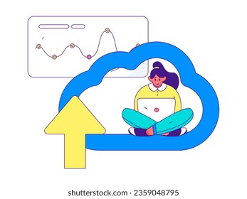 Business People Flat Vector Concept Operation Hand Drawn Illustration
