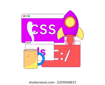Business People Flat Vector Concept Operation Hand Drawn Illustration
