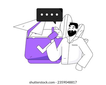 Ilustración de la operación de concepto de vectores planos para personas de negocios
