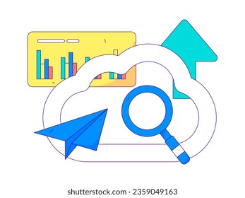 Ilustración de la operación de concepto de vectores planos para personas de negocios
