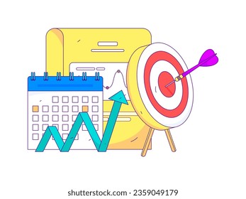 Business People Flat Vector Concept Operation Hand Drawn Illustration
