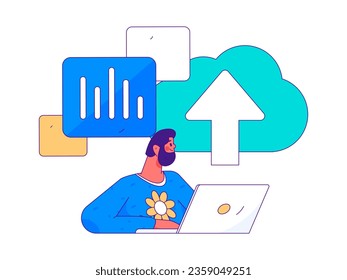 Business People Flat Vector Concept Operation Hand Drawn Illustration
