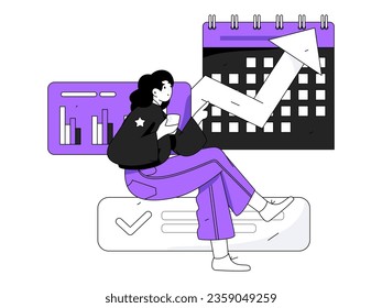Ilustración de la operación de concepto de vectores planos para personas de negocios
