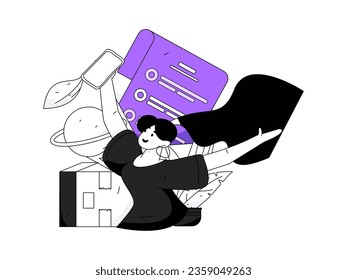 Geschäftsleute Flaches Vektorkonzept, handgezeichnete Illustration
