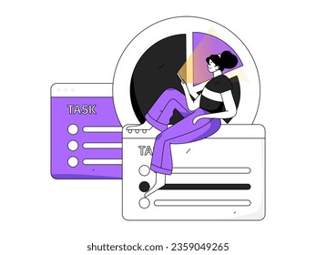 Geschäftsleute Flaches Vektorkonzept, handgezeichnete Illustration
