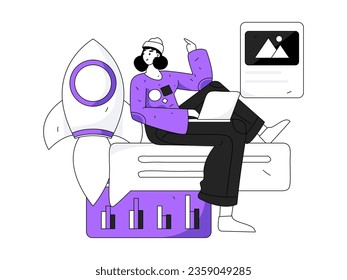 Ilustración de la operación de concepto de vectores planos para personas de negocios
