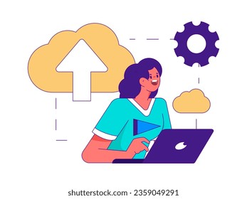 Business People Flat Vector Concept Operation Hand Drawn Illustration
