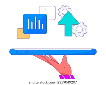 Business People Flat Vector Concept Operation Hand Drawn Illustration
