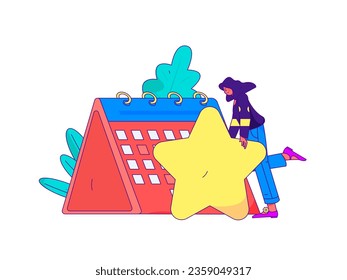 Business People Flat Vector Concept Operation Hand Drawn Illustration
