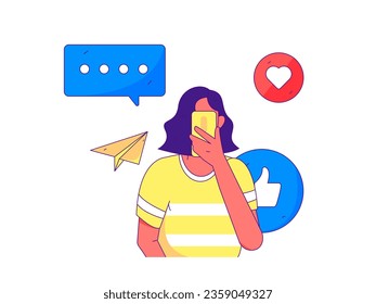 Business People Flat Vector Concept Operation Hand Drawn Illustration
