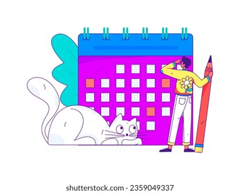 Business People Flat Vector Concept Operation Hand Drawn Illustration
