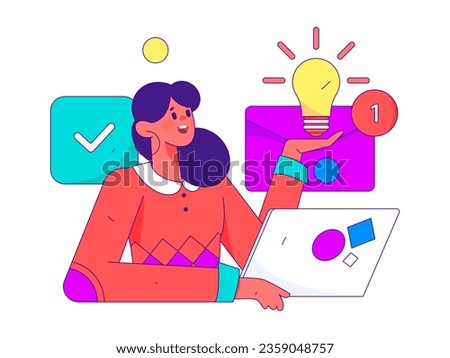 Business People Flat Vector Concept Operation Hand Drawn Illustration
