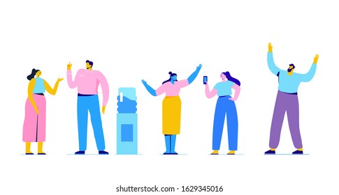 Business people flat vector. Conversation