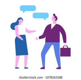 Business people. Flat vector illustration isolated on white.