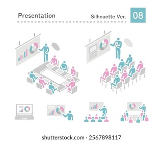 Business people giving a presentation