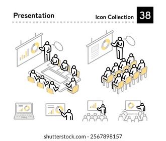 Business people giving a presentation