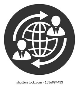 Business People Globe Communication vector