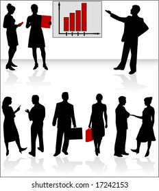 Business people and graph