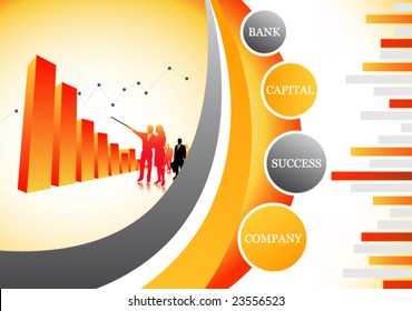 Business people with graph