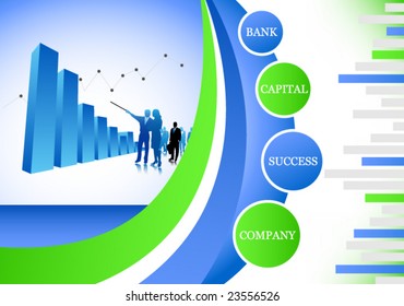 Business people with graph