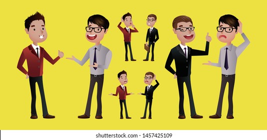 Business people group avatars characters