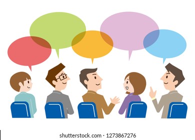 Business People Group Chat Communication Bubble Stock Vector Royalty Free