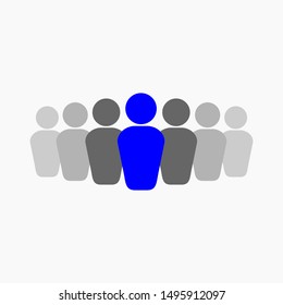 business people group icon isolated on white background. business organization teamwork with manager and staff.